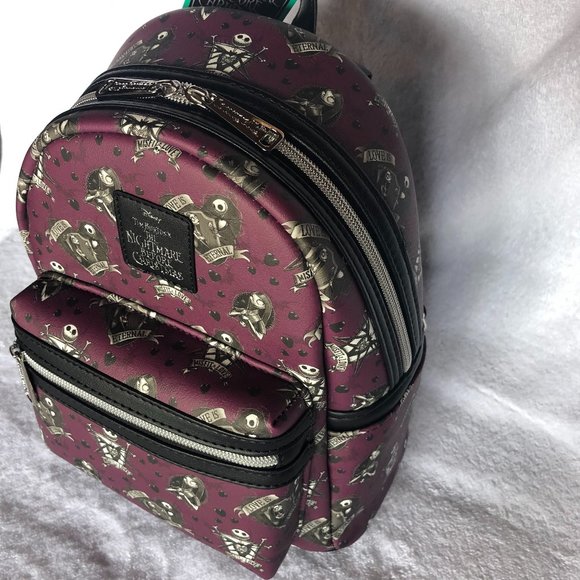 NWT Loungefly Disney NBC The Nightmare Before Christmas Lovers Jack Sally Heart - Picture 2 of 5